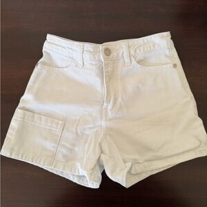 Habitual Girls White High-Waist Jean Shorts - size 10